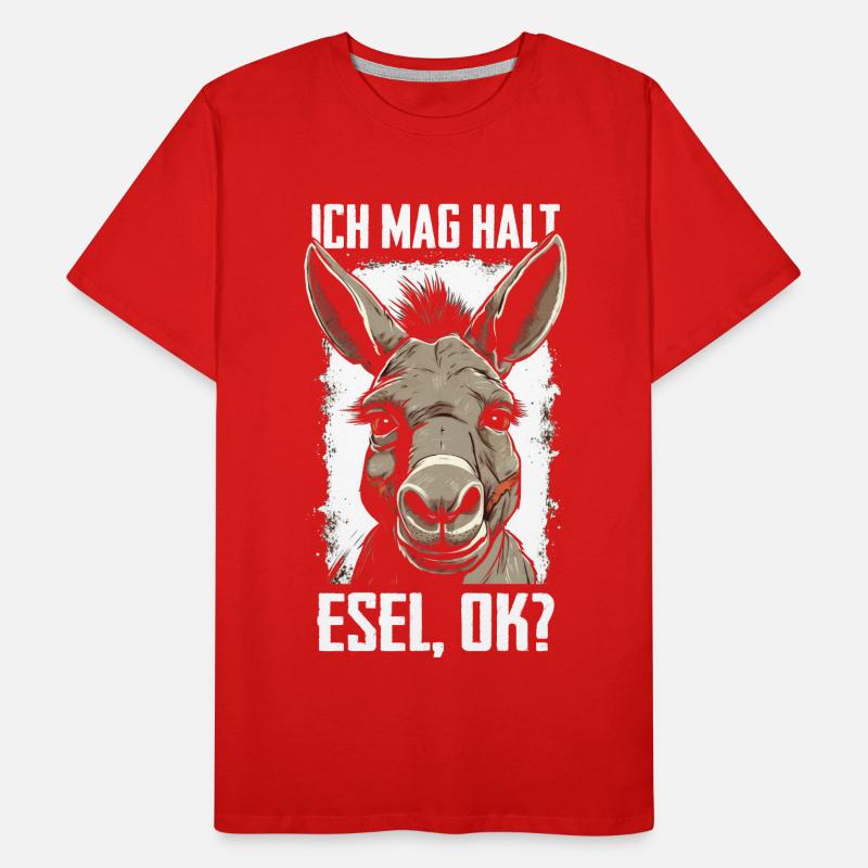 Esel Eselchen Maultier Muli Männer Premium Bio T-Shirt