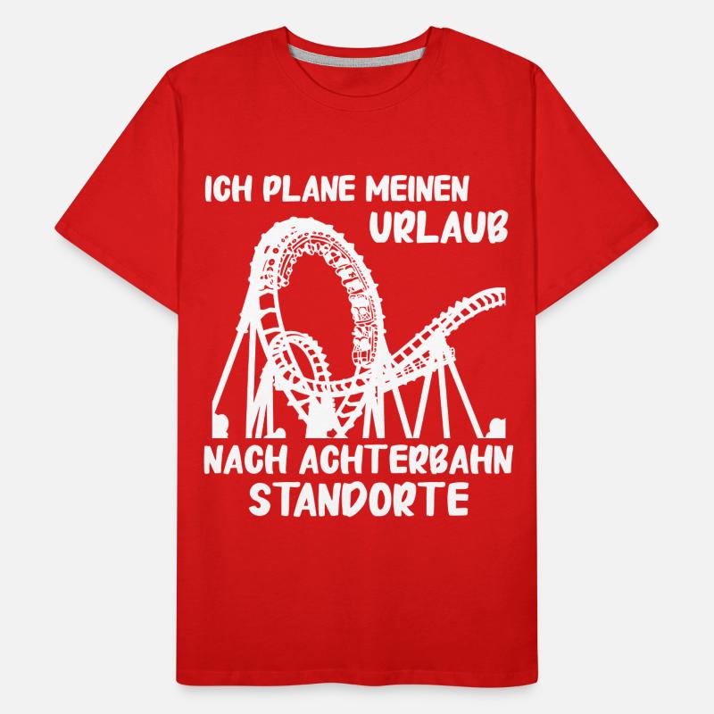 Achterbahn Freizeitpark Roller Coaster Männer Premium Bio T-Shirt