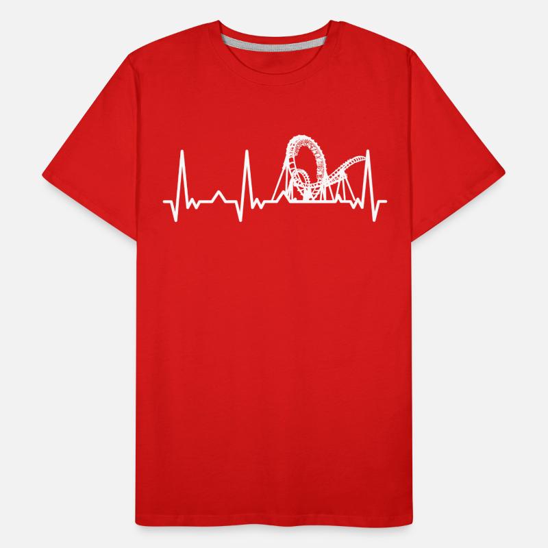 Achterbahn Freizeitpark Roller Coaster Männer Premium Bio T-Shirt