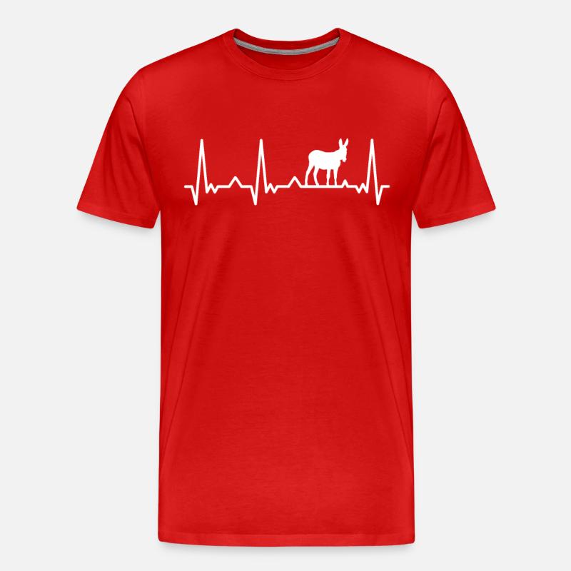 Esel Eselchen Maultier Muli - Männer Premium Bio T-Shirt - Rot