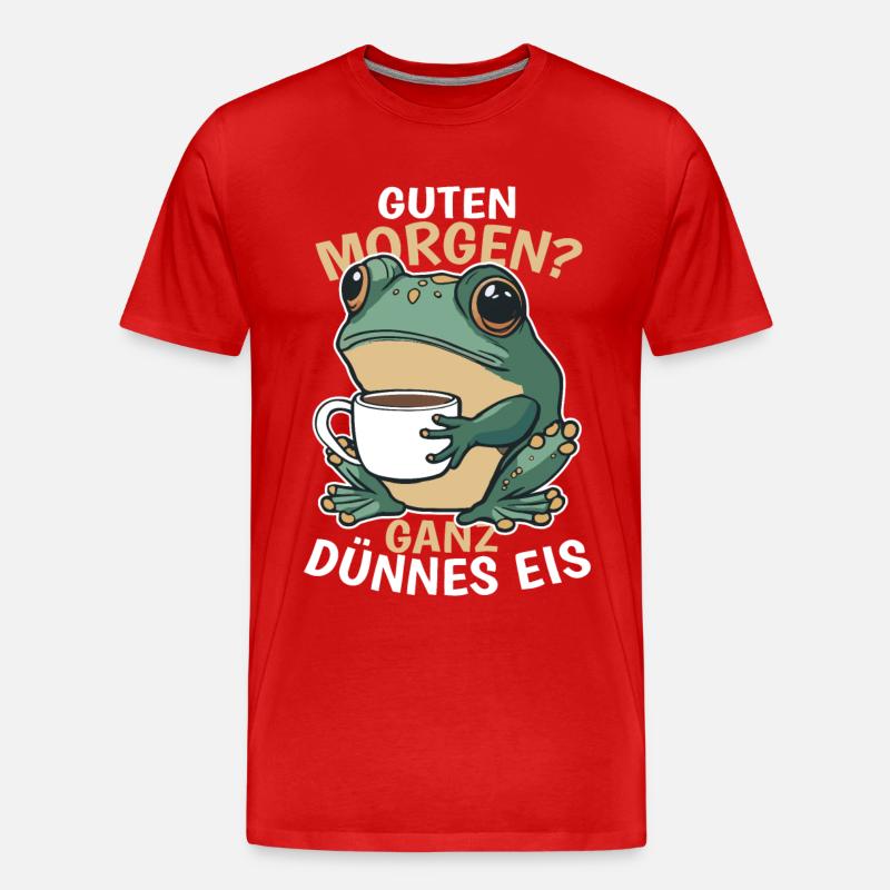 Frosch Grasfrosch Wasserfrosch Kröte - Männer Premium Bio T-Shirt - Rot