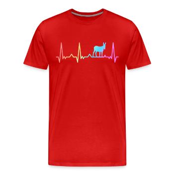 Âne âne mulet mulet mulet - T-shirt bio Premium Homme - rouge - Devant - Damien (186cm)