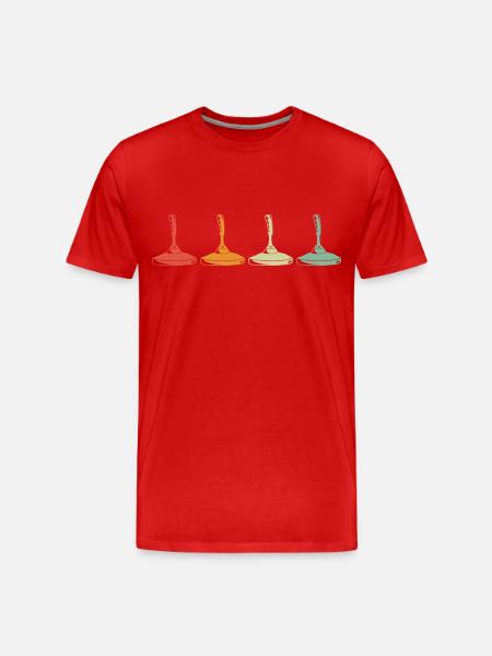 curling cur - Men's Premium Organic T-Shirt - red