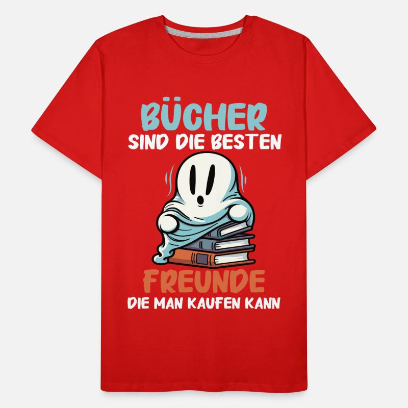 Buch Lesen Bücher Buch Nerd Bücherwurm Männer Premium Bio T-Shirt