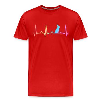 Lapin Lapin Animal Lapin - T-shirt bio Premium Homme - rouge - Devant - Damien (186cm)