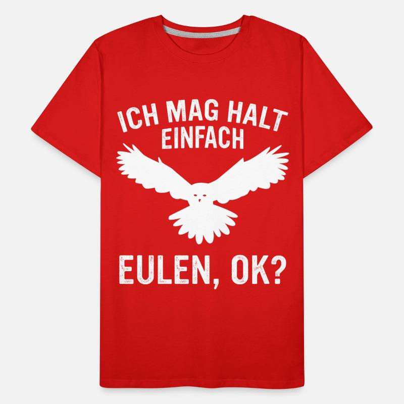 Nachteule Eule Eulen Vogel Männer Premium Bio T-Shirt