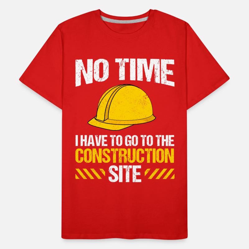 Bagger Baggerfahrer Baustelle Arbeit Männer Premium Bio T-Shirt