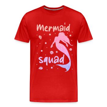 Mermaid Fable Mermaids Conte de fées - T-shirt bio Premium Homme - rouge - Devant - Damien (186cm)