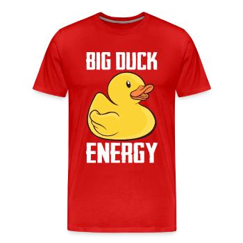 Canards en caoutchouc Salle de bain Canard jaune - T-shirt bio Premium Homme - rouge - Devant - Damien (186cm)