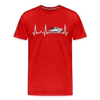 Dépanneuse - T-shirt bio Premium Homme - rouge - Devant - Damien (186cm)