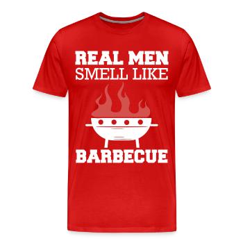 Grill Grillen Griller BBQ Barbecue - Männer Premium Bio T-Shirt - Rot - Vorne - Damien (186cm)