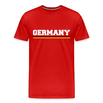 Allemagne Drapeau allemand Nation Pays - T-shirt bio Premium Homme - rouge - Devant - Damien (186cm)