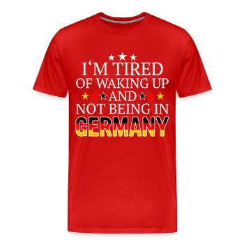 Allemagne Drapeau allemand Nation Pays - T-shirt bio Premium Homme - rouge - Devant - Damien (186cm)