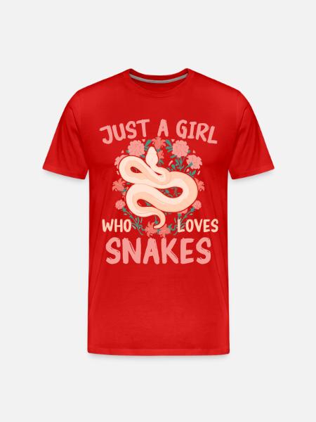 Snake, Snake, Animal - Men's Premium Organic T-Shirt - red