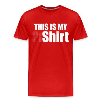 Pi Make Math Nerd Circle Number Pi Symbol - T-shirt bio Premium Homme - rouge - Devant - Damien (186cm)