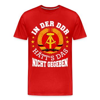 Ostdeutschland Osten Ossi DDR Heimat Ostblock - Männer Premium Bio T-Shirt - Rot - Vorne - Damien (186cm)