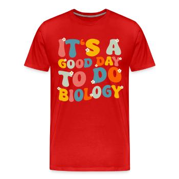 Teacher School Teacher Teacher Teacher - Men's Premium Organic T-Shirt - red - Front - Damien (186cm)