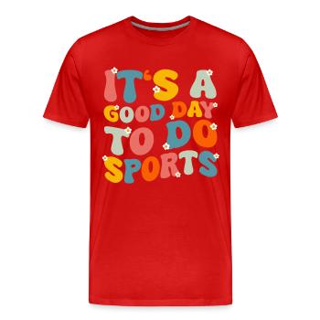 Teacher School Teacher Teacher Teacher - Men's Premium Organic T-Shirt - red - Front - Damien (186cm)
