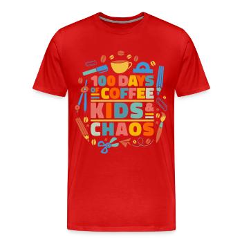 Teacher School Teacher Teacher Teacher - Men's Premium Organic T-Shirt - red - Front - Damien (186cm)