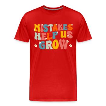 Teacher School Teacher Teacher Teacher - Men's Premium Organic T-Shirt - red - Front - Damien (186cm)