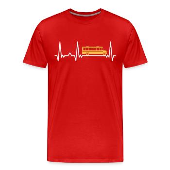 Bus Bus Driver School Bus - Men's Premium Organic T-Shirt - red - Front - Damien (186cm)