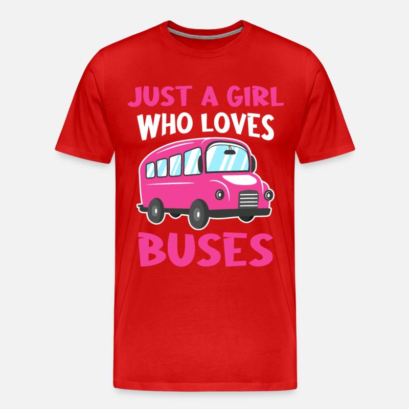 Bus Busfahrer Schulbus - Männer Premium Bio T-Shirt - Rot