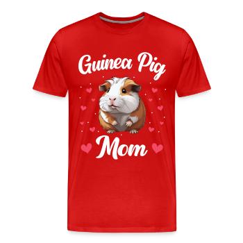 Meerschweinchen - Männer Premium Bio T-Shirt - Rot - Vorne - Damien (186cm)