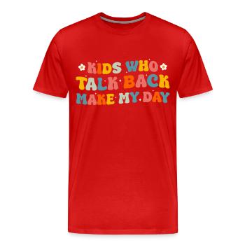 Speech Therapist Speech Therapy Speech Therapy - Men's Premium Organic T-Shirt - red - Front - Damien (186cm)