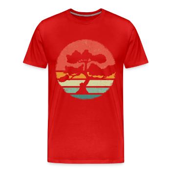 Bonsaï Bonsaï Japonais - T-shirt bio Premium Homme - rouge - Devant - Damien (186cm)