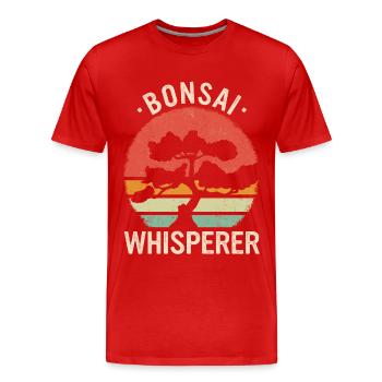 Bonsaï Bonsaï Japonais - T-shirt bio Premium Homme - rouge - Devant - Damien (186cm)