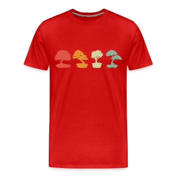 Bonsaï Bonsaï Japonais - T-shirt bio Premium Homme - rouge - Devant - Damien (186cm)