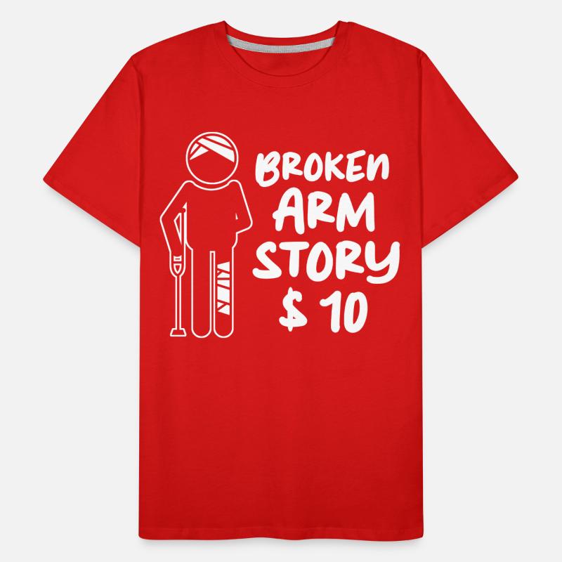 Get Well Soon Broken Arm Broken Bone Men's Premium Organic T-Shirt