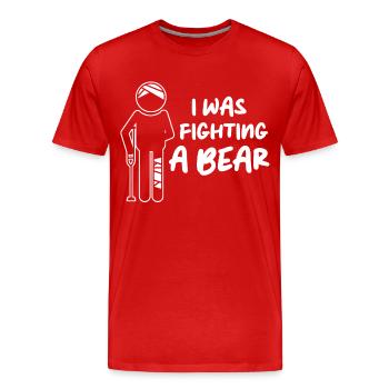 Get Well Soon Broken Foot Broken Bone - Men's Premium Organic T-Shirt - red - Front - Damien (186cm)