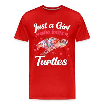 Schildkröte Meeresschildkröte Schildkröten Tier - Männer Premium Bio T-Shirt - Rot - Vorne - Damien (186cm)