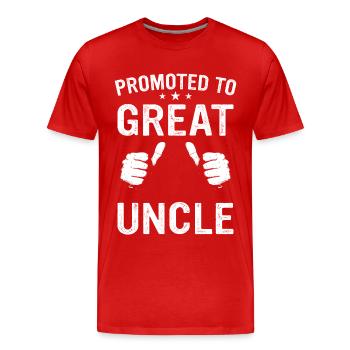 Oncle Fmilie Grand-oncle Oncle - T-shirt bio Premium Homme - rouge - Devant - Damien (186cm)