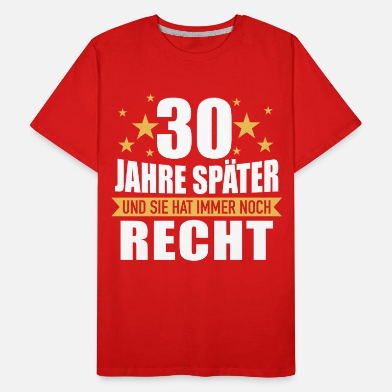 30 Hochzeitstag Jahrestag Ehemann Ehefrau Männer Premium Bio T-Shirt