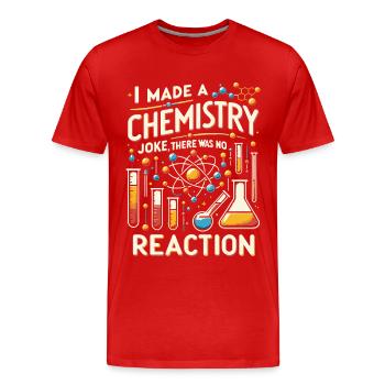 Chimiste Chimie Science Atome Molécule - T-shirt bio Premium Homme - rouge - Devant - Damien (186cm)