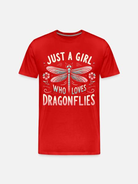 libellule libellules insectes nature - T-shirt bio Premium Homme - rouge
