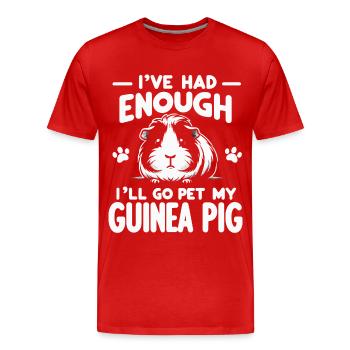 Meerschweinchen - Männer Premium Bio T-Shirt - Rot - Vorne - Damien (186cm)