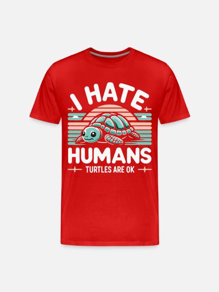 Turtle Sea Turtle Turtle Animal - Men's Premium Organic T-Shirt - red