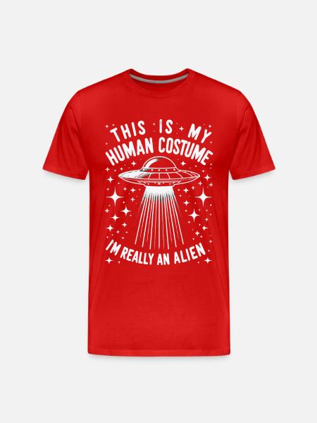 Alien UFO Aliens Außerirdischer - Men's Premium Organic T-Shirt - red