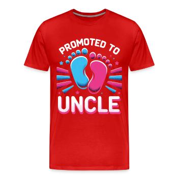 Oncle Fmilie Grand-oncle Oncle - T-shirt bio Premium Homme - rouge - Devant - Damien (186cm)