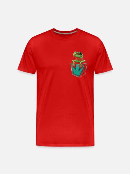 Lizard Reptile Lizards Animal - Men's Premium Organic T-Shirt - red