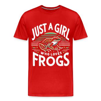 Frog Toad - Men's Premium Organic T-Shirt - red - Front - Damien (186cm)