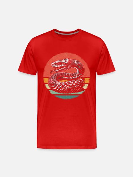 Snake, Snake, Animal - Men's Premium Organic T-Shirt - red