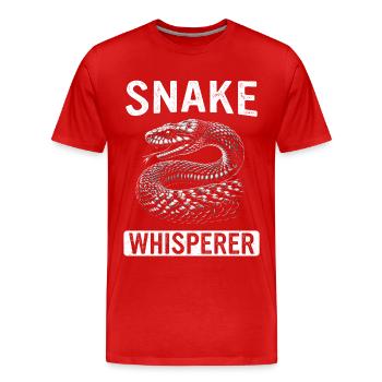 Schlange Schlangen Tier - Männer Premium Bio T-Shirt - Rot - Vorne - Damien (186cm)
