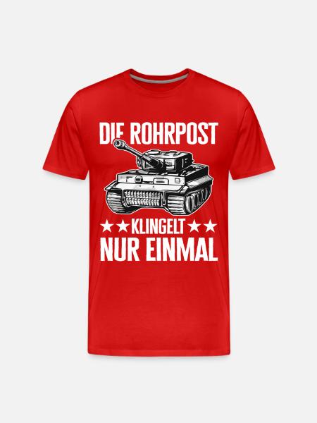 Panzer Kampfpanzer Panzerkampfwagen Panzerfahrer - Männer Premium Bio T-Shirt - Rot