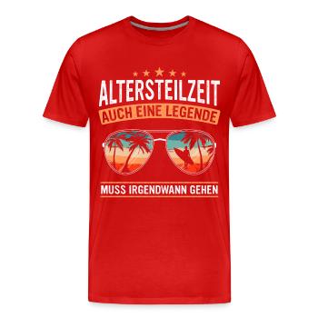 Retraite partielle ATZ - T-shirt bio Premium Homme - rouge - Devant - Damien (186cm)