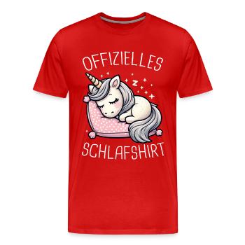 Unicorn Unicorns Mythical Creatures Mystical - Men's Premium Organic T-Shirt - red - Front - Damien (186cm)