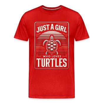 Schildkröte Meeresschildkröte Schildkröten Tier - Männer Premium Bio T-Shirt - Rot - Vorne - Damien (186cm)